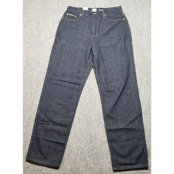 Vintage Calvin Klein Denim Jeans Womens Size 14 Blue Straight Leg High Rise New - Picture 1 of 9